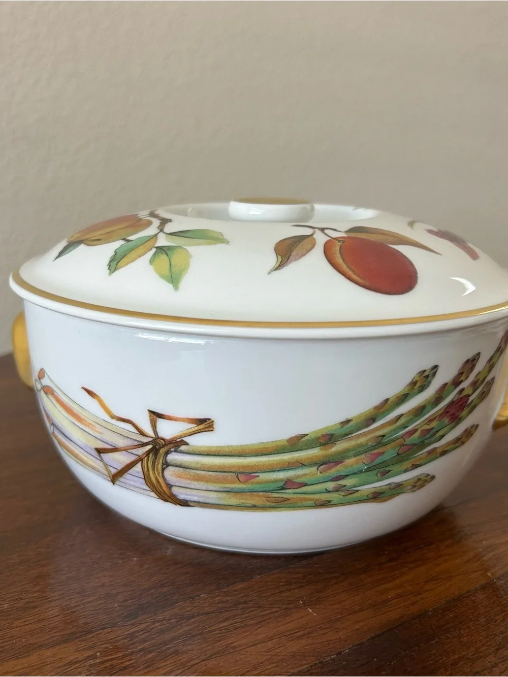 Vintage Royal Worcester Evesham 1 Qt Covered Casserole – Asparagus & Wheat